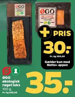 Netto ØGO Økologisk røget laks tilbud