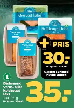 Netto Bådsmand varm- eller koldrøget laks tilbud