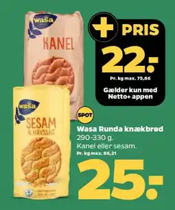 Netto Wasa Runda knækbrød tilbud
