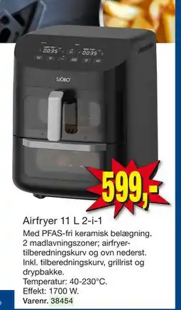 Harald Nyborg Airfryer 11 L 2-i-1 tilbud