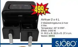 Harald Nyborg Airfryer 2 x 4 L tilbud