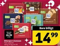 Løvbjerg Rittersport chokolade tilbud