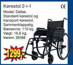 Harald Nyborg Kørestol 2-i-1 tilbud