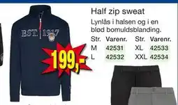 Harald Nyborg Half zip sweat tilbud