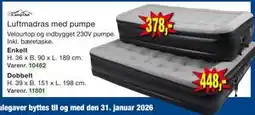 Harald Nyborg Luftmadras med pumpe tilbud