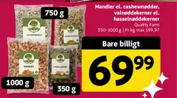 Løvbjerg Mandler el. cashewnødder, valnøddekerner el. hasselnøddekerner tilbud