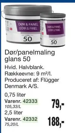 Harald Nyborg Dør/panelmaling glans 50 tilbud