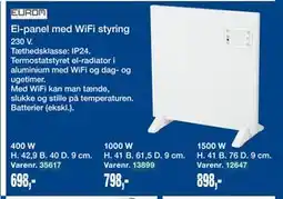 Harald Nyborg El-panel med WiFi styring tilbud