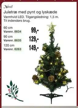 Harald Nyborg Juletræ med pynt og lyskæde tilbud