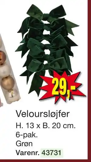 Harald Nyborg Veloursløjfer tilbud