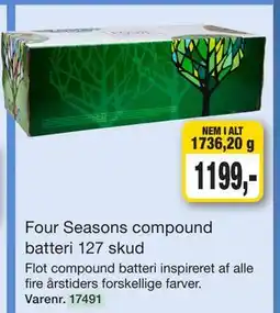 Harald Nyborg Four Seasons compound batteri 127 skud tilbud