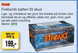 Harald Nyborg Firebomb batteri 35 skud tilbud