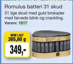Harald Nyborg Romulus batteri 31 skud tilbud