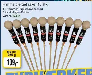 Harald Nyborg Himmelbjerget raket 10 stk tilbud