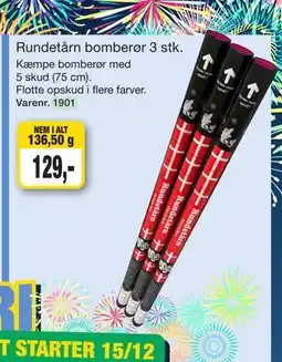 Harald Nyborg Rundetårn bomberør 3 stk tilbud