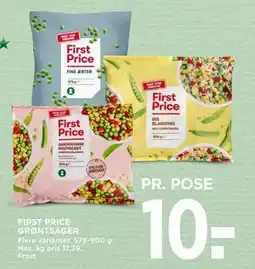 MENY FIRST PRICE GRØNTSAGER tilbud