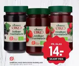 MENY GRØN BALANCE ØKOLOGISK MARMELADE tilbud