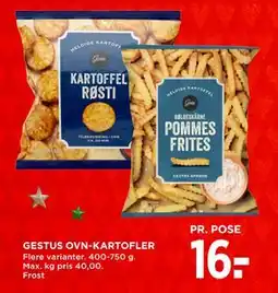 MENY GESTUS OVN-KARTOFLER tilbud