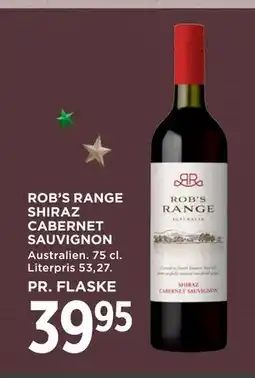 MENY ROB’S RANGE SHIRAZ CABERNET SAUVIGNON tilbud