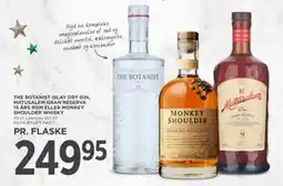 MENY THE BOTANIST ISLAY DRY GIN, MATUSALEM GRAN RESERVA 15 ÅRS ROM ELLER MONKEY SHOULDER WHISKY tilbud