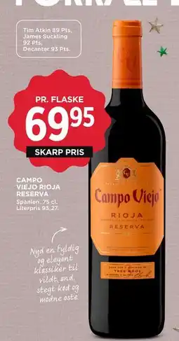 MENY CAMPO VIEJO RIOJA RESERVA tilbud