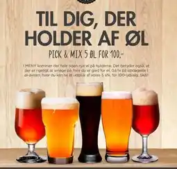 MENY PICK & MIX 5 ØL FOR 100 tilbud