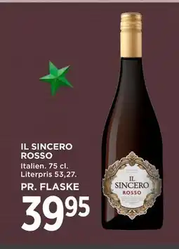 MENY IL SINCERO ROSSO tilbud