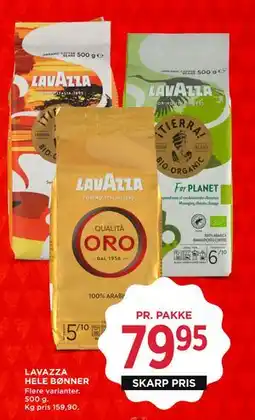 MENY LAVAZZA HELE BØNNER tilbud