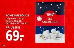 MENY TOMS SNEBOLDE tilbud