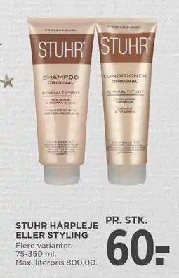 MENY STUHR HÅRPLEJE ELLER STYLING tilbud
