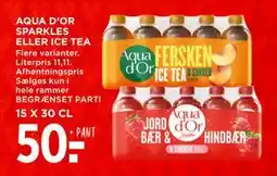 MENY AQUA D’OR SPARKLES ELLER ICE TEA tilbud