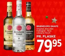 MENY BRØNDUMS SNAPS tilbud