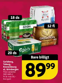 Løvbjerg Carlsberg, Tuborg, Kronenbourg el. Grimbergen tilbud