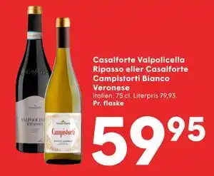 SPAR Casalforte Valpolicella Ripasso eller Casalforte Campistorti Bianco Veronese tilbud