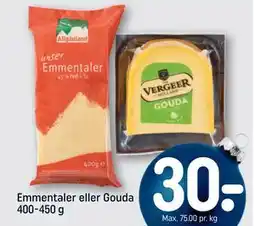 REMA 1000 Emmentaler eller Gouda 400-450 g tilbud