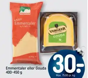 Emmentaler eller Gouda 400-450 g
