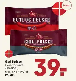 SPAR Gøl Pølser tilbud
