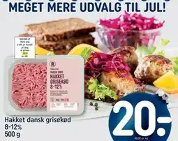 REMA 1000 Hakket dansk grisekød 8-12% 500 g tilbud