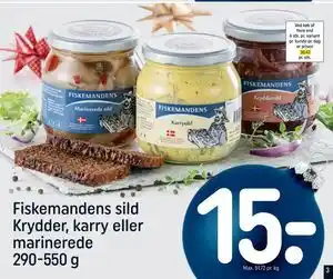 Fiskemandens sild Krydder, karry eller marinerede 290-550 g