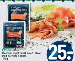 REMA 1000 Musholm røget dansk ørred i skiver Med eller uden peber 100 g tilbud