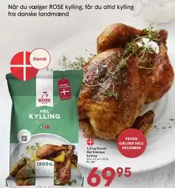 SPAR 1,8 kg Dansk Hel Kampe kylling tilbud