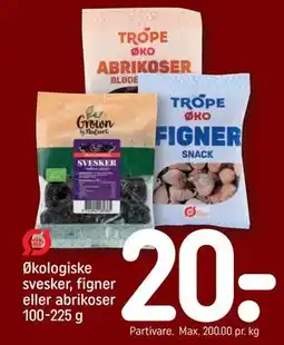 REMA 1000 Økologiske svesker, figner eller abrikoser 100-225 g tilbud