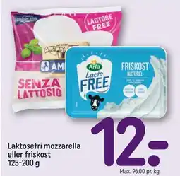 REMA 1000 Laktosefri mozzarella eller friskost 125-200 g tilbud
