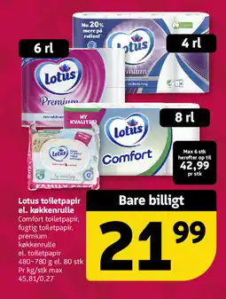 Løvbjerg Lotus toiletpapir el. køkkenrulle tilbud