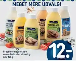 REMA 1000 Graasten mayonnaise, remoulade eller dressing 375-425 g tilbud