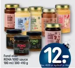 REMA 1000 Fond eller REMA 1000 sauce 180 ml/300-410 g tilbud