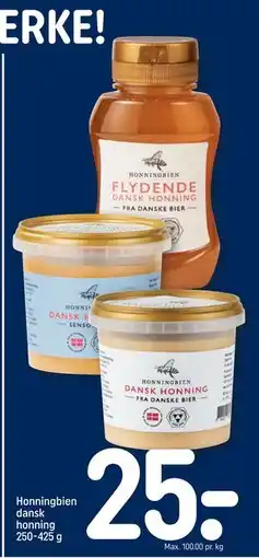 REMA 1000 Honningbien dansk honning 250-425 g tilbud