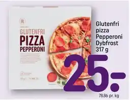 REMA 1000 Glutenfri pizza Pepperoni Dybfrost 317 g tilbud