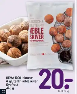 REMA 1000 REMA 1000 laktose& glutenfri æbleskiver Dybfrost 448 g tilbud
