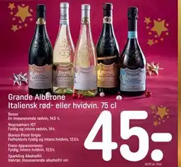 REMA 1000 Grande Alberone Italiensk rød- eller hvidvin tilbud